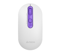 A-4Tech Мышь Fstyler FG20 Tulip белый/фиолетовый оптическая (2000dpi) беспроводная USB (4but) [1598849]