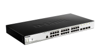 D-Link DGS-1210-28P/ME/B2A Управляемый коммутатор 2 уровня с 24 портами 10/100/1000Base-T и 4 портами 1000Base-X SFP (24 порта с поддержкой PoE 802.3af/802.3at (30 Вт), PoE-бюджет 193 Вт)