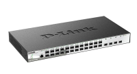 D-Link DGS-1210-28XS/ME/DC/B1A Управляемый коммутатор 2 уровня с 24 портами 100/1000Base-X SFP, 4 портами 10GBase-X SFP+ и блоком питания постоянного тока DC