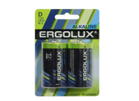 Ergolux..LR20 Alkaline BL-2 (LR20 BL-2, батарейка,1.5В)  (2 шт. в уп-ке)