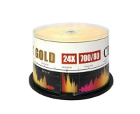 Mirex Диск CD-R 700 Mb, 24х, Gold, Cake Box (50), (50/300)