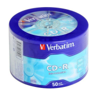 Verbatim  Диски CD-R  50шт. 52x 700Mb, Cake Box (43728)