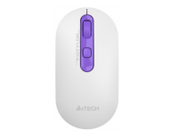 A-4Tech Мышь Fstyler FG20S Tulip белый/фиолетовый оптическая (2000dpi) silent беспроводная USB (4but) [1599022]