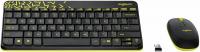 920-008213 Logitech Клавиатура + мышь MK240 Nano Black-yellow