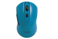 CBR CM 522 Blue, Мышь беспроводная, оптическая, 2,4 ГГц, 800/1200/1600 dpi, 6 кнопок и колесо прокрутки, технология "бесшумный клик", ABS-пластик, цвет голубой