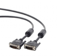 Кабель DVI-D dual link Gembird/Cablexpert , 25M/25M, 1.8м, черный, экран, феррит.кольца, пакет(CC-DVI2-BK-6)