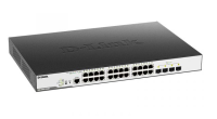D-Link DGS-3000-28XMP/B1A Управляемый коммутатор 2 уровня с 24 портами 10/100/1000Base-T и 4 портами 10GBase-X SFP+ (24 порта с поддержкой PoE 802.3af/802.3at (30 Вт), PoE-бюджет 370 Вт)