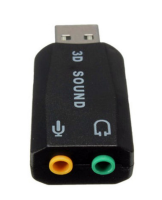 ORIENT Адаптер AU-01N, USB to Audio, 2 x jack 3.5 mm для подключения гарнитуры к порту USB, черный