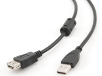 Bion Кабель удлинительный USB 2.0 A-A (m-f), 3м, черный [BXP-CCP-USB2-AMAF-030]