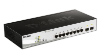 D-Link DGS-1210-10P/FL1A Управляемый коммутатор 2 уровня с 8 портами 10/100/1000Base-T и 2 портами 1000Base-X SFP (8 портов с поддержкой PoE 802.3af/802.3at (30 Вт), PoE бюджет 65 Вт)