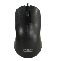 CBR CM 105 Black, Мышь проводная, оптическая, USB, 1200 dpi, 3 кнопки и колесо прокрутки, длина кабеля 1,8 м, цвет чёрный