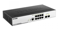 D-Link DGS-3000-10L/B1A Управляемый коммутатор 2 уровня с 8 портами 10/100/1000Base-T и 2 портами 1000Base-X SFP