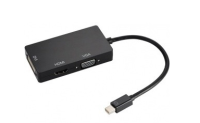 ORIENT Кабель-адаптер C310, Mini DisplayPort M - HDMI/ DVI-I/ VGA, длина 0.2 метра, черный (30408)