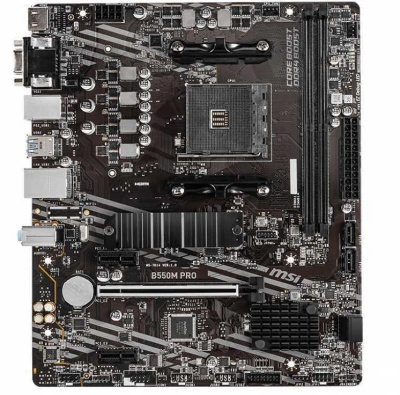 Материнская плата MSI B550M PRO Soc-AM4 AMD B550 2xDDR4 mATX AC`97 8ch(7.1) GbLAN RAID+VGA+HDMI фото в интернет-магазине Business Service Group