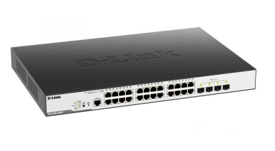D-Link DGS-3000-28XMP/B1A Управляемый коммутатор 2 уровня с 24 портами 10/100/1000Base-T и 4 портами 10GBase-X SFP+ (24 порта с поддержкой PoE 802.3af/802.3at (30 Вт), PoE-бюджет 370 Вт) фото в интернет-магазине Business Service Group