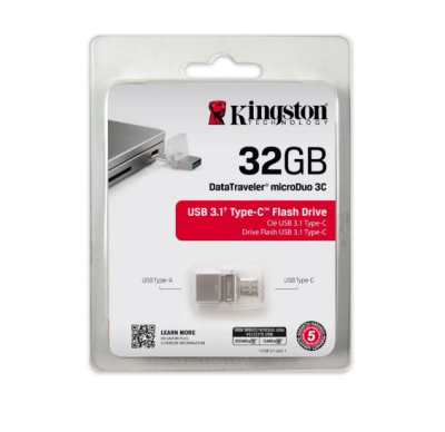 Kingston USB Drive 32Gb DTDUO3C/32GB {USB 3.0/3.1 + Type-C} фото в интернет-магазине Business Service Group