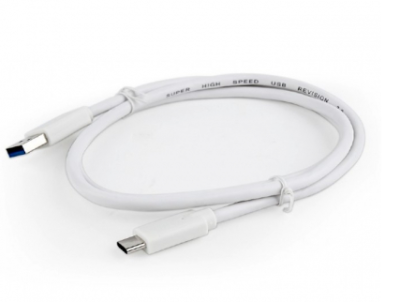 Bion Кабель  USB 3.0 AM to Type-C cable (AM/CM), 1 m, white. 5 Гбит/с .  3A (36W) [BXP-CCP-USB3-AMCM-1M-W] фото в интернет-магазине Business Service Group