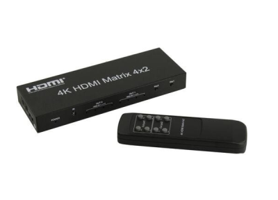 ORIENT HS0402H, HDMI 4K Matrix Switch 4-2, HDMI 1.4/3D, UHDTV 4K(3840x2160)/HDTV1080p/1080i/720p, HDCP1.2, EDID упр, аудио вых: 2x jack 3.5 mm/2x SPDIF, встр. ИК пр-к, пульт ДУ, вн.БП 5В/1А (31024) фото в интернет-магазине Business Service Group