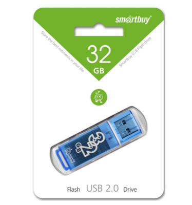 Smartbuy USB Drive 32Gb Glossy series Blue SB32GBGS-B фото в интернет-магазине Business Service Group