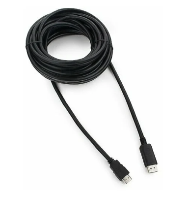 Cablexpert Кабель DisplayPort-HDMI, 10м, 20M/19M, черный, экран, пакет (CC-DP-HDMI-10M) фото в интернет-магазине Business Service Group