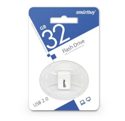 Smartbuy USB Drive 32GB LARA White SB32GBLARA-W фото в интернет-магазине Business Service Group