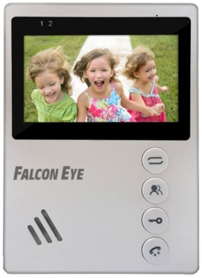 Falcon Eye Vista Видеодомофон: дисплей 4,3" TFT; механические кнопки; подключение до 2-х вызывных панелей;  OSD меню; питание AC 220В (встроенный БП) или от внешнего БП DC 12В фото в интернет-магазине Business Service Group