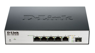 D-Link DGS-1100-06/ME/A1B Настраиваемый коммутатор 2 уровня с 5 портами 10/100/1000Base-T и 1 портом 100/1000Base-X SFP фото в интернет-магазине Business Service Group