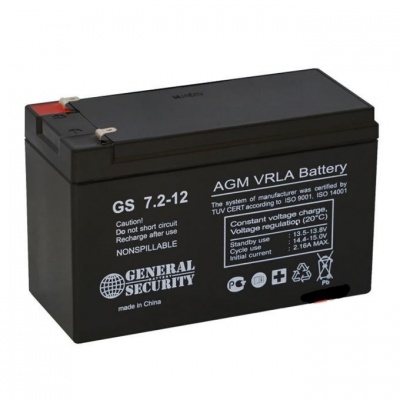 Аккумуляторная батарея General Security GS 7.2-12 12В 7Ач фото в интернет-магазине Business Service Group