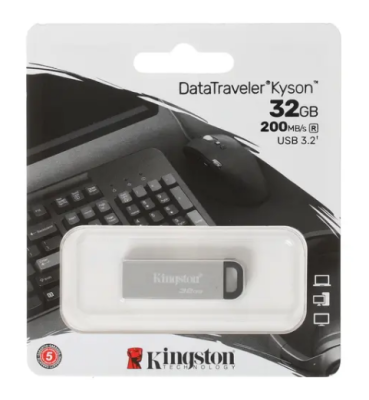 Kingston USB Drive 32GB DataTraveler Kyson, USB 3.2, DTKN/32GB фото в интернет-магазине Business Service Group