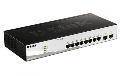 D-Link DGS-1210-10/F1A Настраиваемый коммутатор WebSmart с 8 портами 10/100/1000Base-T и 2 портами 1000Base-X SFP фото в интернет-магазине Business Service Group