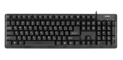 Клавиатура Sven Standard 301 USB чёрная (105 кл.) фото в интернет-магазине Business Service Group