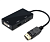 ORIENT Кабель-адаптер C309, DisplayPort M - HDMI/ DVI-I/ VGA, длина 0.2 метра, черный (30309)
