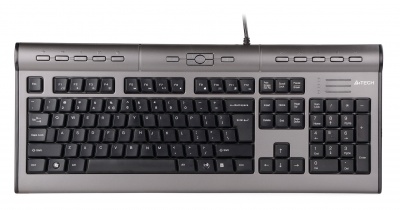 Клавиатура A-4Tech KLS-7MUU, USB, проводная с USB портом (черно-серый) [94395] фото в интернет-магазине Business Service Group