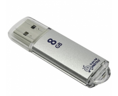 Smartbuy USB Drive 8Gb V-Cut series Silver SB8GBVC-S фото в интернет-магазине Business Service Group