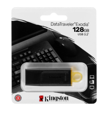 Kingston USB Drive 128GB USB3.2 Gen1 DataTraveler Exodia DTX/128GB фото в интернет-магазине Business Service Group