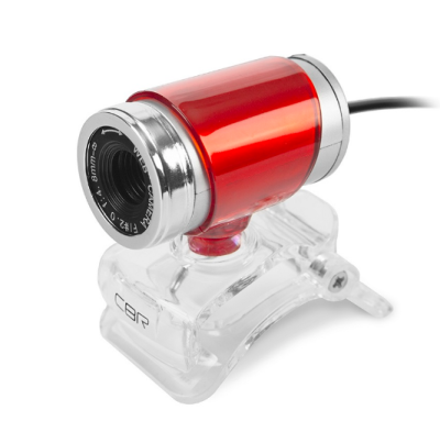 CBR CW 830M Red, Веб-камера с матрицей 0,3 МП, разрешение видео 640х480, USB 2.0, встроенный микрофон, ручная фокусировка, крепление на мониторе, длина кабеля 1,4 м, цвет красный фото в интернет-магазине Business Service Group