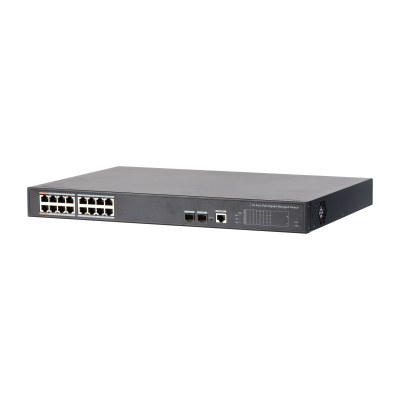 DAHUA DH-PFS4218-16GT-190 16-портовый гигабитный управляемый коммутатор с PoE, уровень L2 фото в интернет-магазине Business Service Group