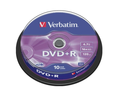 Verbatim  Диски DVD+R  4.7Gb 16х, 10 шт, Cake Box (43498) фото в интернет-магазине Business Service Group