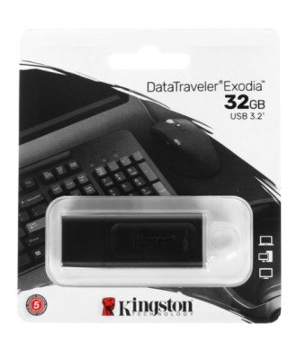 Kingston USB Drive 32GB DataTraveler Exodia, USB 3.2, DTX/32GB фото в интернет-магазине Business Service Group