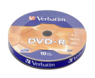 43729 Диски DVD-R Verbatim 4.7Gb 16-х, 10шт. Shrink фото в интернет-магазине Business Service Group