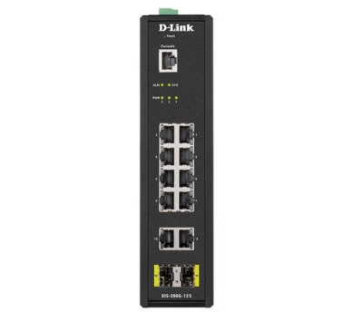 D-Link DIS-200G-12S/A1A PROJ Промышленный управляемый коммутатор 2 уровня с 10 портами 10/100/1000Base-T и 2 портами 1000Base-X SFP фото в интернет-магазине Business Service Group
