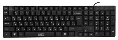 CBR KB 110 Black USB, Клавиатура офисн.,поверхность под карбон, переключение языка 1 кнопкой (софт) фото в интернет-магазине Business Service Group