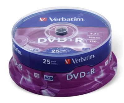 Verbatim Диски DVD+R  4.7Gb 16х, 25 шт, Cake Box (43500) фото в интернет-магазине Business Service Group