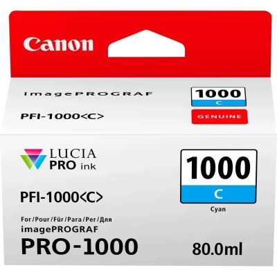 Картридж струйный Canon PFI-1000 C 0547C001 голубой  для Canon Pixma MG5740/MG6840/MG7740 фото в интернет-магазине Business Service Group