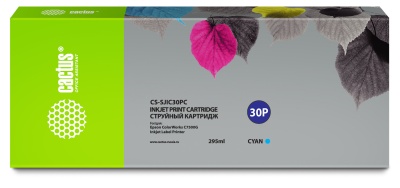 Картридж струйный Cactus CS-SJIC30PC голубой (295мл) для Epson ColorWorks TM-C7500G фото в интернет-магазине Business Service Group