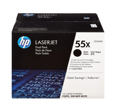 HP CE255XD Картридж ,Black{LJ P3015, Black, (2 х 12500стр), 2-pack} фото в интернет-магазине Business Service Group