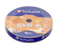 43729 Диски DVD-R Verbatim 4.7Gb 16-х, 10шт. Shrink