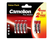 Camelion  LR03  Plus Alkaline 4+2 (4+2LR03-BP, батарейка,1.5В)