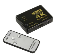 ORIENT HDMI 4K Switch HS0301H, 3-1, HDMI 1.4/3D, UHDTV 4K(3840x2160)/HDTV1080p/1080i/720p, HDCP1.2, встроенный ИК приемник, пульт ДУ, питание от HDMI, пл.корпус (30372)