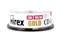 Mirex Диск CD-R 700 Mb, 24х, Gold, Cake Box (10), (10/300) (201779)